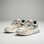 Beige Green men's low-top mesh shoes