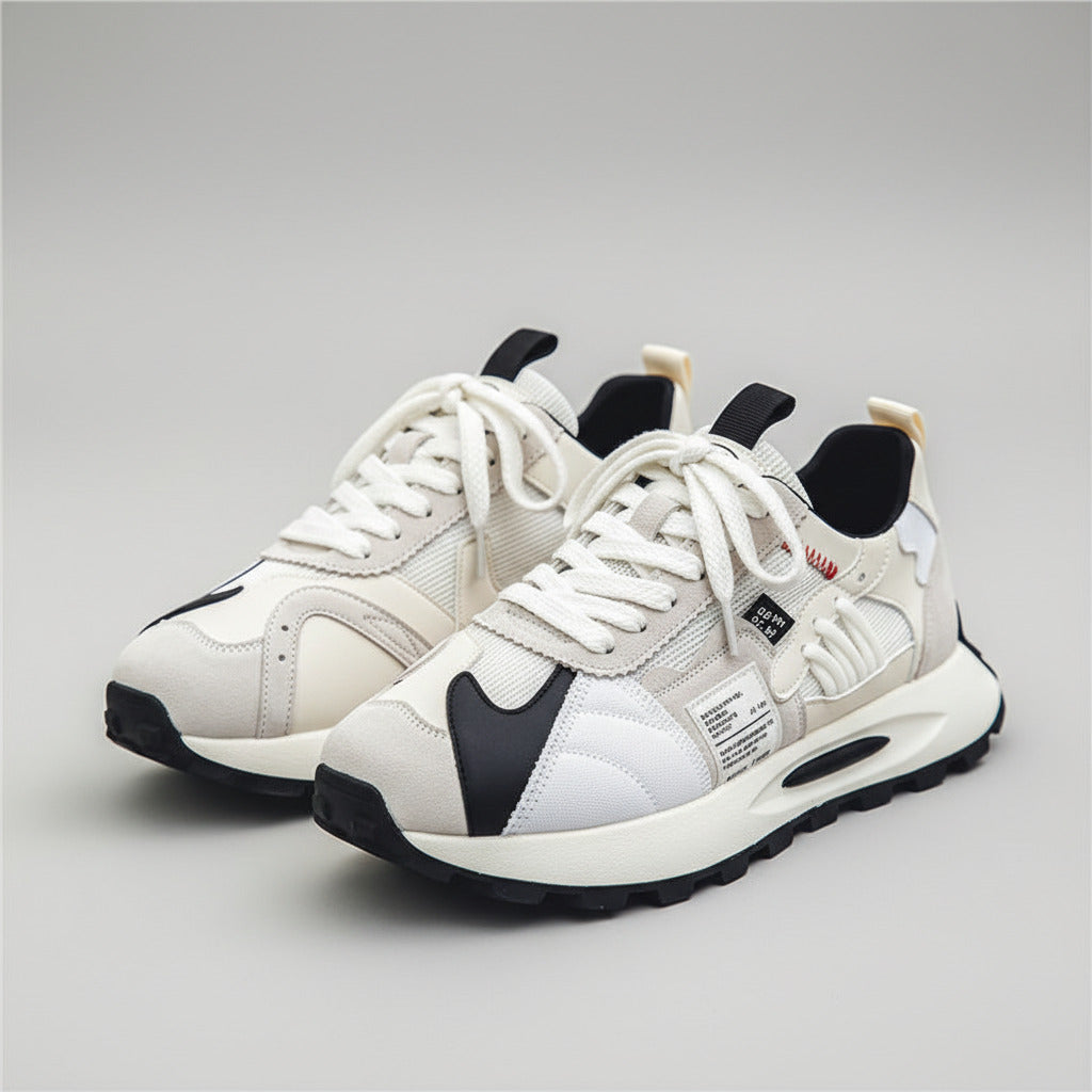 White men's casual lace-up shoes