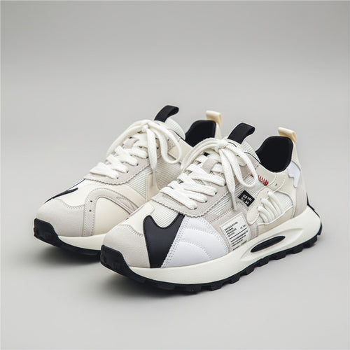 White men's casual lace-up shoes