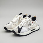 White men's casual lace-up shoes